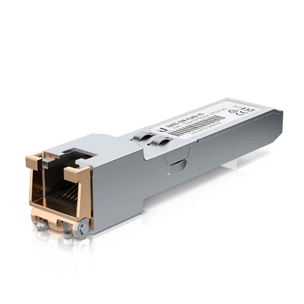 Imagem de Módulo Ubiquiti Mini GBIC/SFP para RJ45 Gigabit UACC-CM-RJ45-1G (1 Unidade)