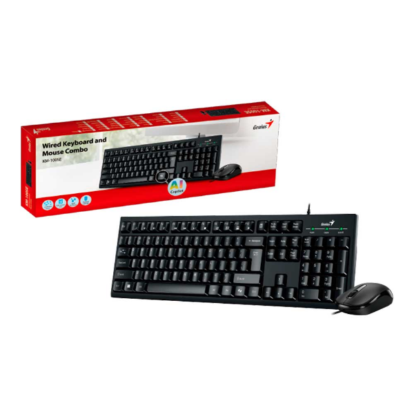 Imagem de KIT MOUSE E TECLADO MULTIMIDIA KM-100SE COM FIO USB