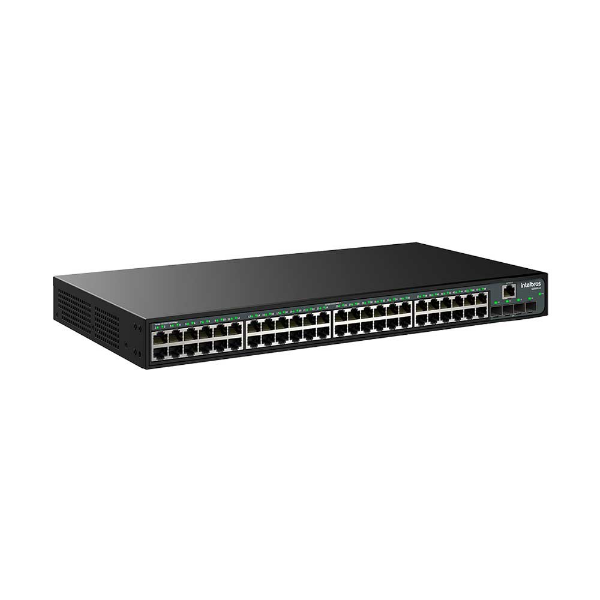 Imagem de Switch Gerenciável Intelbras S2352G-A, 48P Gigabit Ethernet, 4P SFP - 4760110