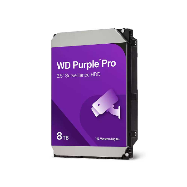 Imagem de HD WD Purple PRO Surveillance, 8TB, 3.5", 7200RPM, 256MB, SATA 6GB/s - WD8002PURP