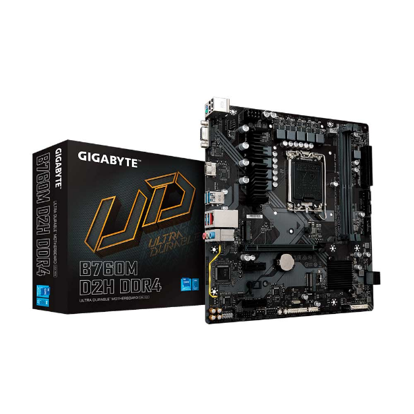 Imagem de Placa Mãe Gigabyte B760M D2H DDR4 (rev. 1.0), LGA1700, Micro ATX