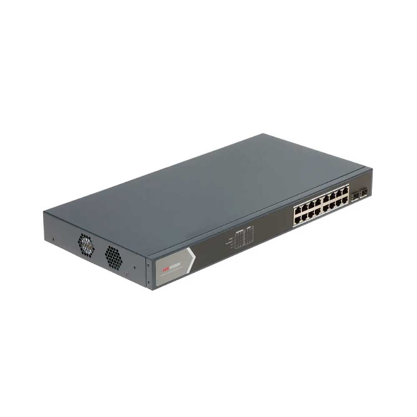 Imagem de Switch Hikvision DS-3E0518P-E/M, 16P Gigabit PoE, 2P Gigabit SFP - 301801425