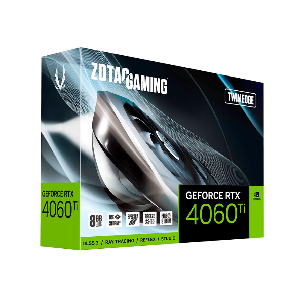 Imagem de Place de Vídeo Zotac Gaming GeForce RTX 4060 Ti Twin Edge, 8GB, GDDR6, 128bits - ZT-D40610E-10M