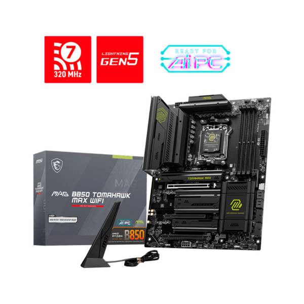 Imagem de Placa-Mãe MSI MAG B850 Tomahawk Max WiFi DDR5 AM5