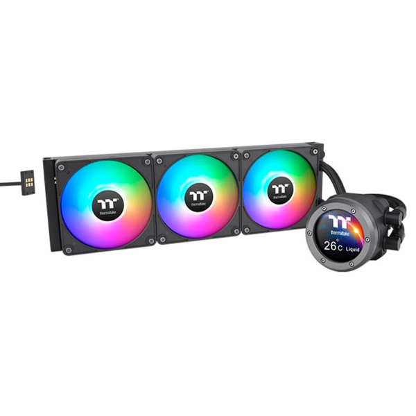 Imagem de WATER COOLER THERMALTAKE V2 TH360 ULTRA EX ARGB SYNC ALL-ONE 3 FANS BLACK 2.1'' LCD CL-W415-PL12SW-A