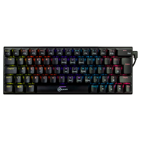 Imagem de TECLADO KALKAN MECANICO GAMER LOKI 60% PRETO SWITCH BROWN KLK00015
