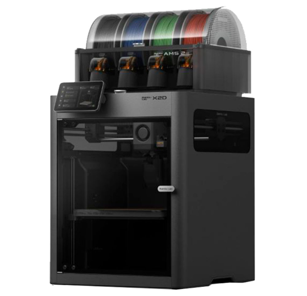 Imagem de IMPRESSORA 3D BAMBU LAB X2D 220V+ AMS 2 PRO (COMBO) - PF004-P+SA007-EU