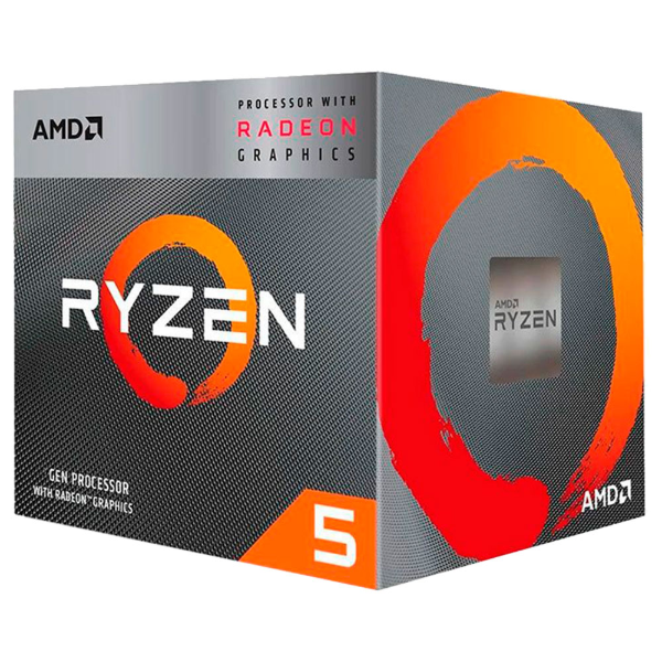 Imagem de PROCESSADOR AMD RYZEN 5 3400G 3.7GHz (MAX TURBO 4.2GHz) 6MB CACHE AM4 YD3400C5FHSBX