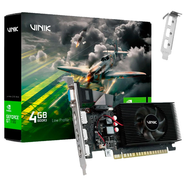 Imagem de PLACA DE VIDEO VINIK GEFORCE GT 730 4GB DDR3 64BITS GPUK7304GBLP4PH3