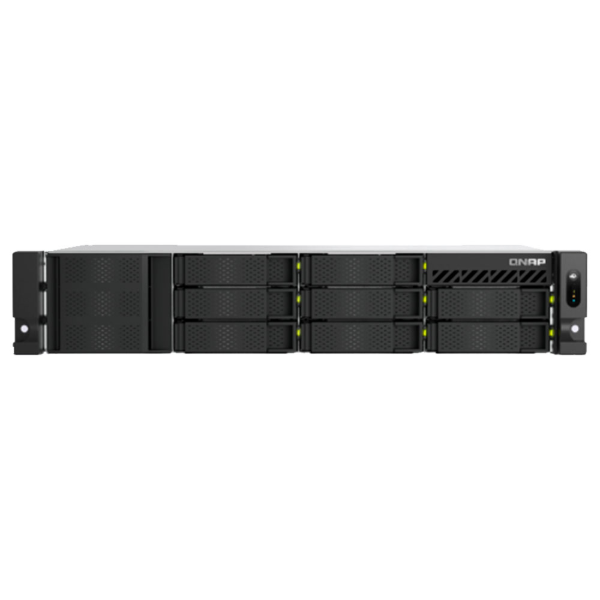 Imagem de STORAGE NAS QNAP 8 BAIAS SATA + 2 NVME INTEL 4-CORE COM PORTA DE 2.5GB 2U - TS-H1065EU-RP-8G