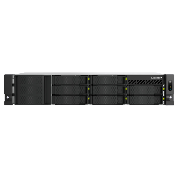 Imagem de STORAGE NAS QNAP 8 BAIAS SATA + 2 NVME INTEL 4-CORE COM PORTA DE 2.5GB 2U - TS-H1065EU-8G