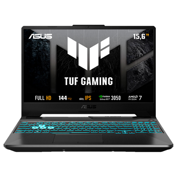 Imagem de NOTEBOOK ASUS TUF A15 15,6" FHD FA506NCG-HN217W/ R7-7445HS/ 16GB/ 512GB/ WIN 11 HOME/ RTX 3050 4GB